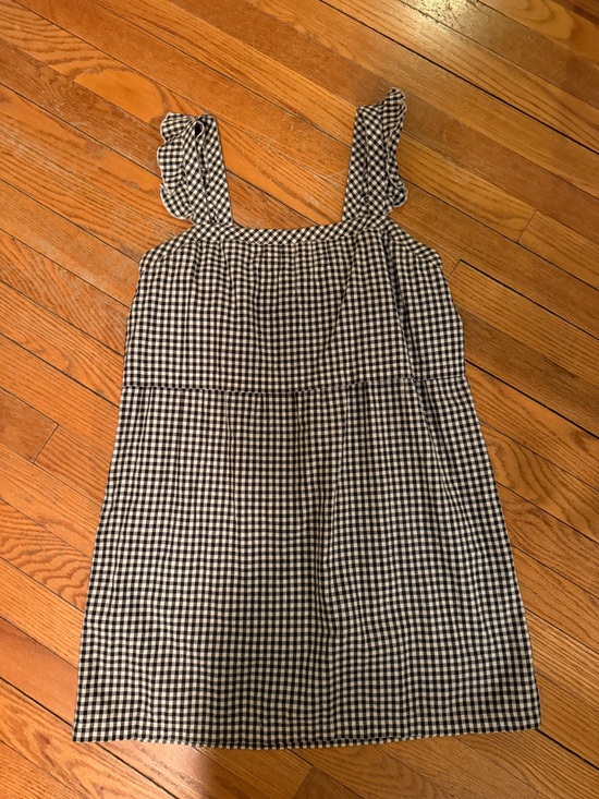 Sezane Dresses & Skirts - Sezane Black and White Gingham Mini Dress